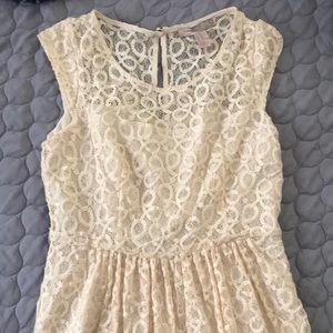 Cream lace dress